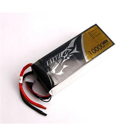 Tattu/Gens Ace 10000mAh 22.2V 25C 6S Lipo Battery Pack